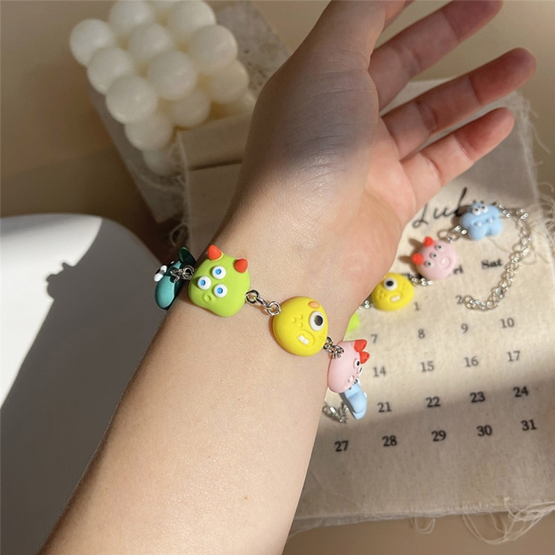 Arin สร้อยข้อมือเรซิ่น รูปสัตว์น่ารัก สีเงิน เครื่องประดับ สไตล์โบฮีเมียน สําหรับผู้หญิง