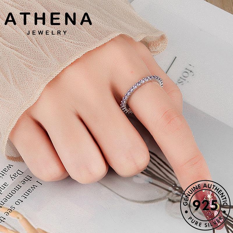 Athena JEWELRY แหวนเงิน 925 ประดับเพชรอเมทิสต์ หรูหรา สําหรับผู้หญิง R446-TH