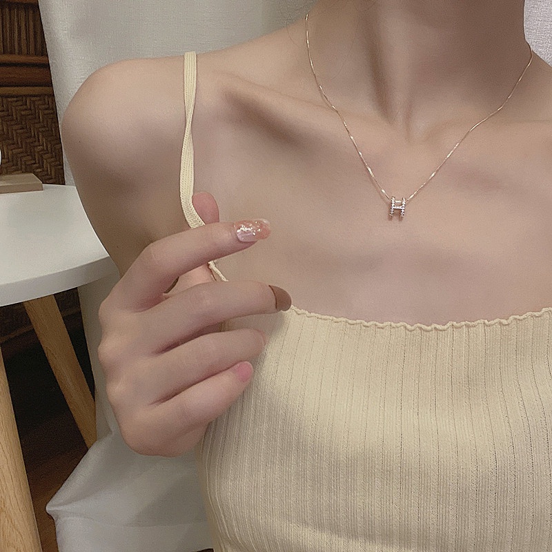 Ay(cn) สร้อยคอโชคเกอร์ จี้ตัวอักษร 