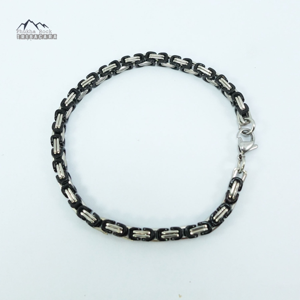 BN33 สร้อยข้อมือ สแตนเลส ลายบาหลี สแตนเลสแท้  สร้อย กำไล สร้อยสแตนเลส ลายโซ่ สองกษัตริย์