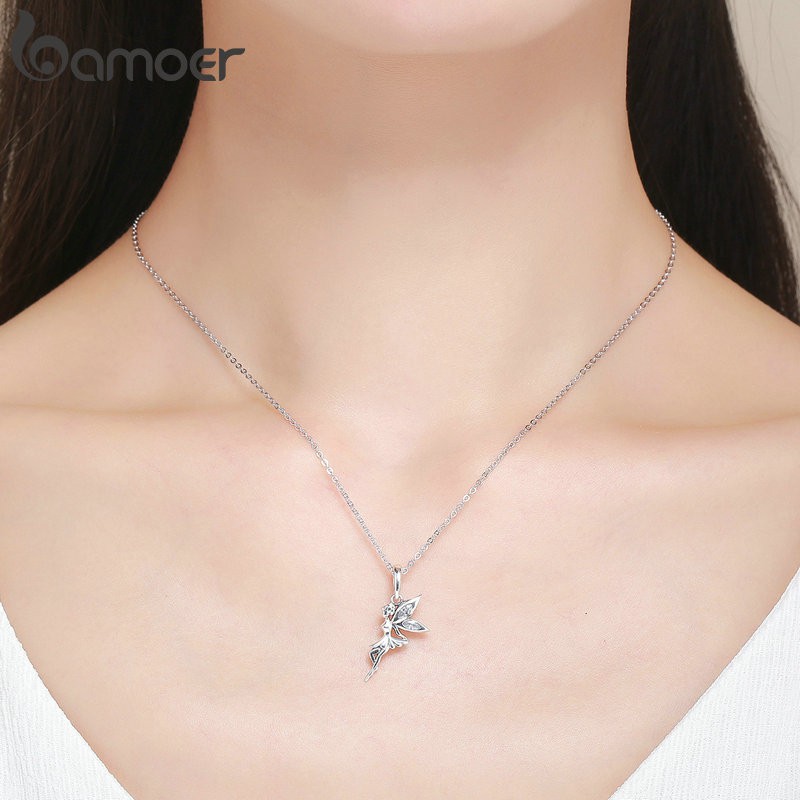 Bamoer สร้อยข้อมือ และสร้อยคอ เงินแท้ 100% 925 DIY SCC240