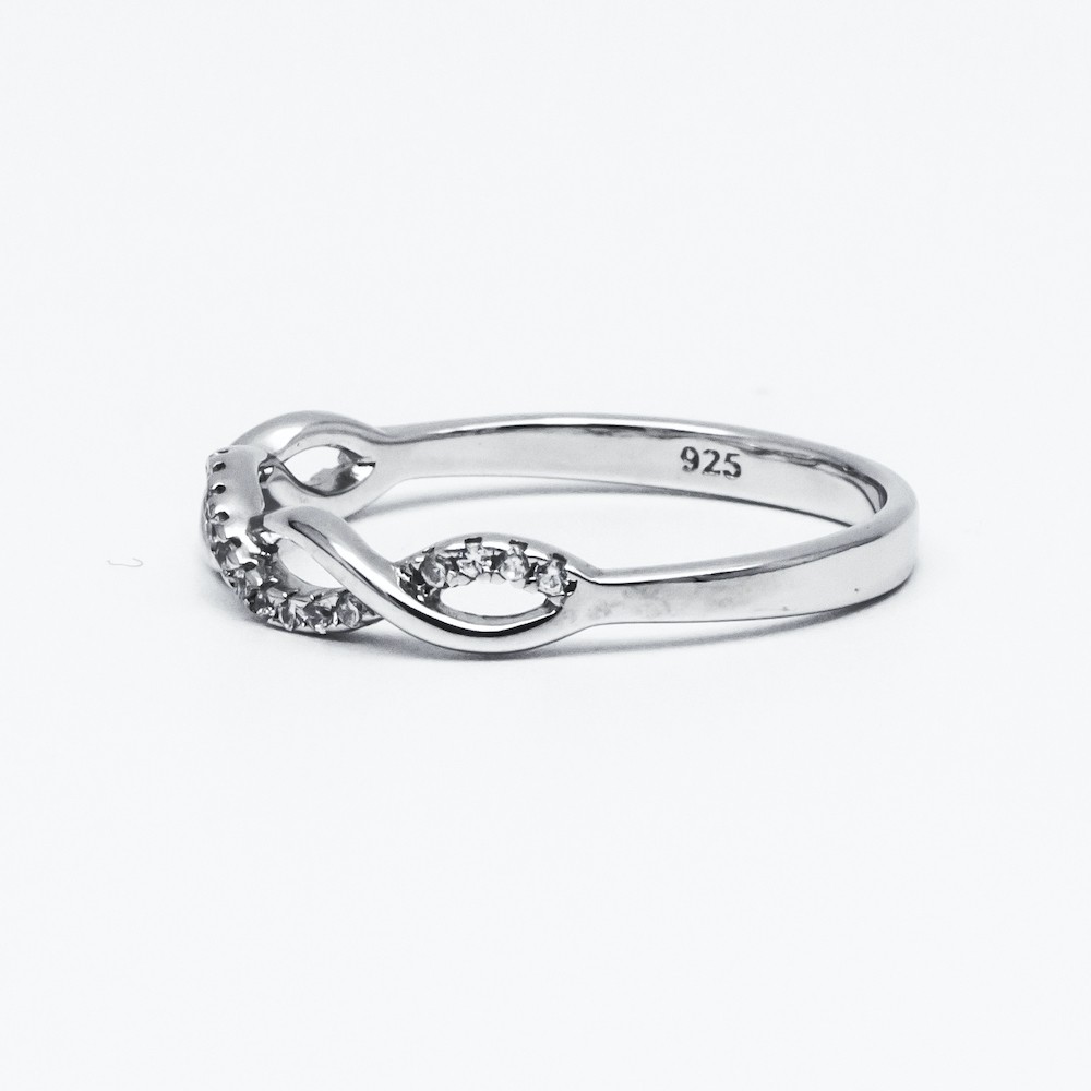 Beauty Jewelry แหวนเงินแท้ 925 Silver Jewelry ประดับเพชร CZ รุ่น RS2308-RR เคลือบทองคำขาว