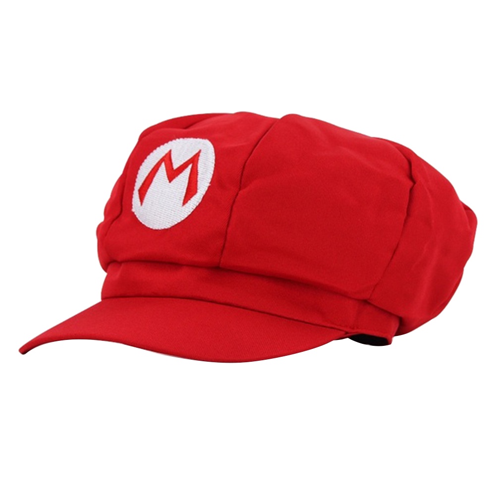 Bht_ หมวกคอสเพลย์ Super Mario Bros Luigi ทรงแปดเหลี่ยม กันแดด สําหรับทุกเพศ
