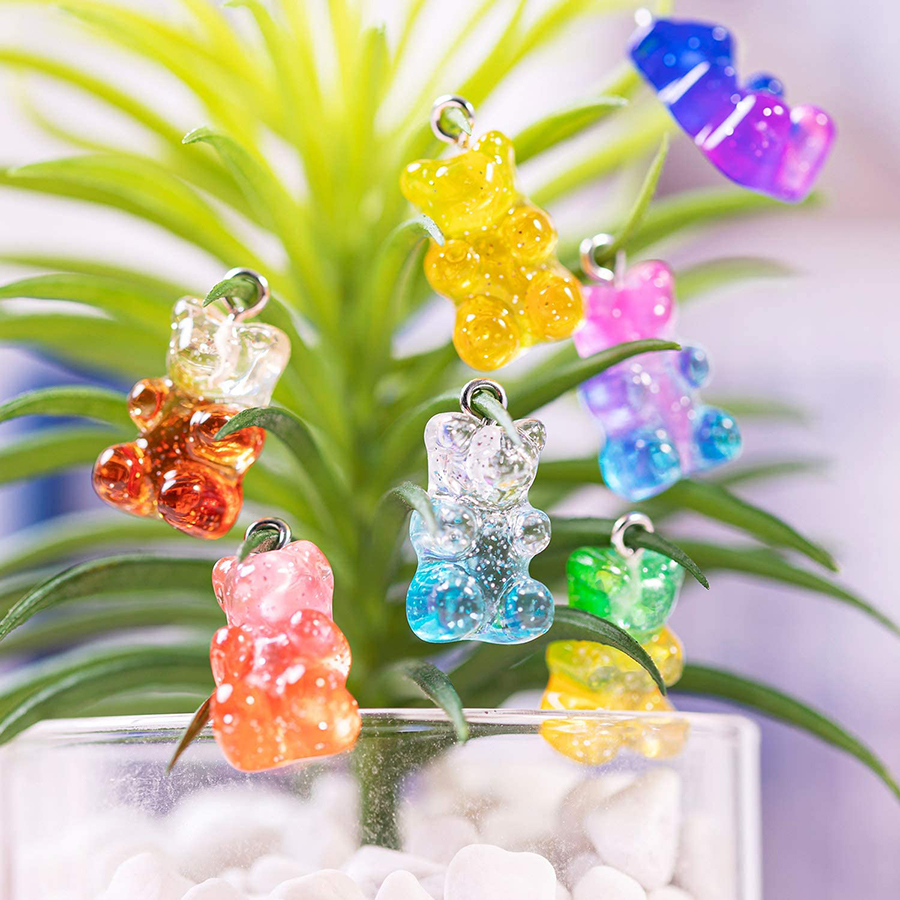CHARMS จี้เรซิ่น รูปหมี สําหรับทําเครื่องประดับ