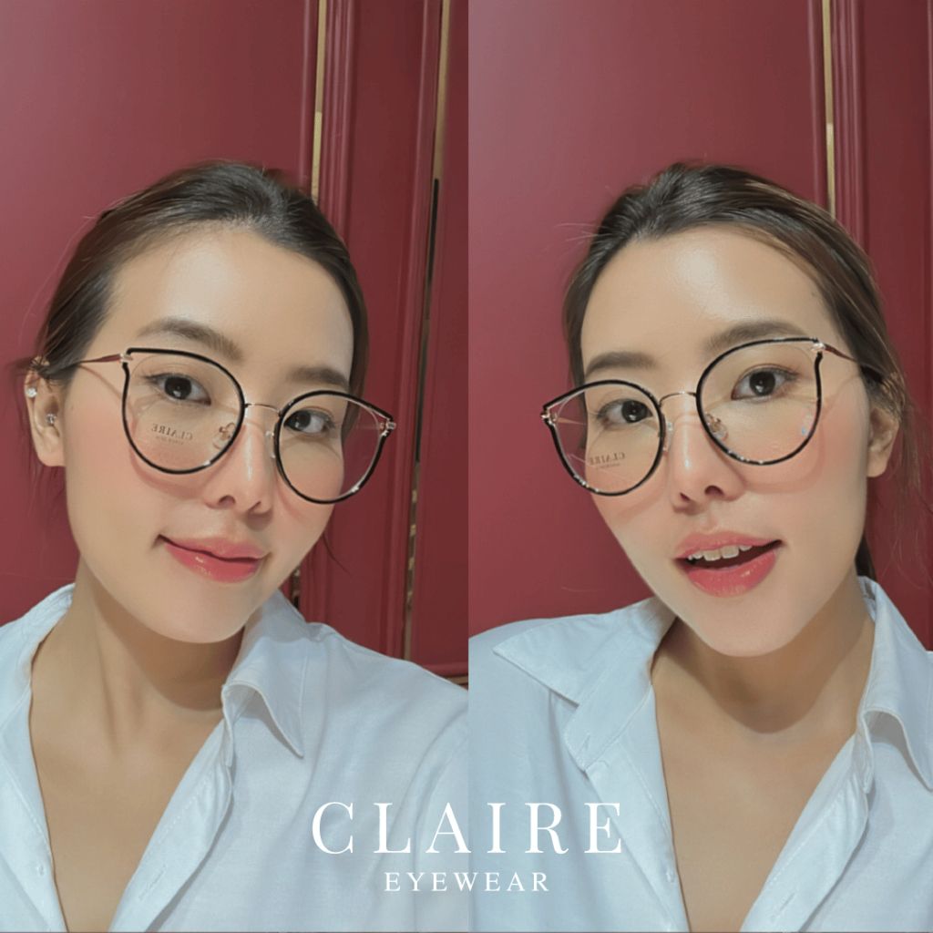 CLAIRE : รุ่น CR1 แว่นกรองแสงออกแดดเปลี่ยนสี Cara Black Pearl