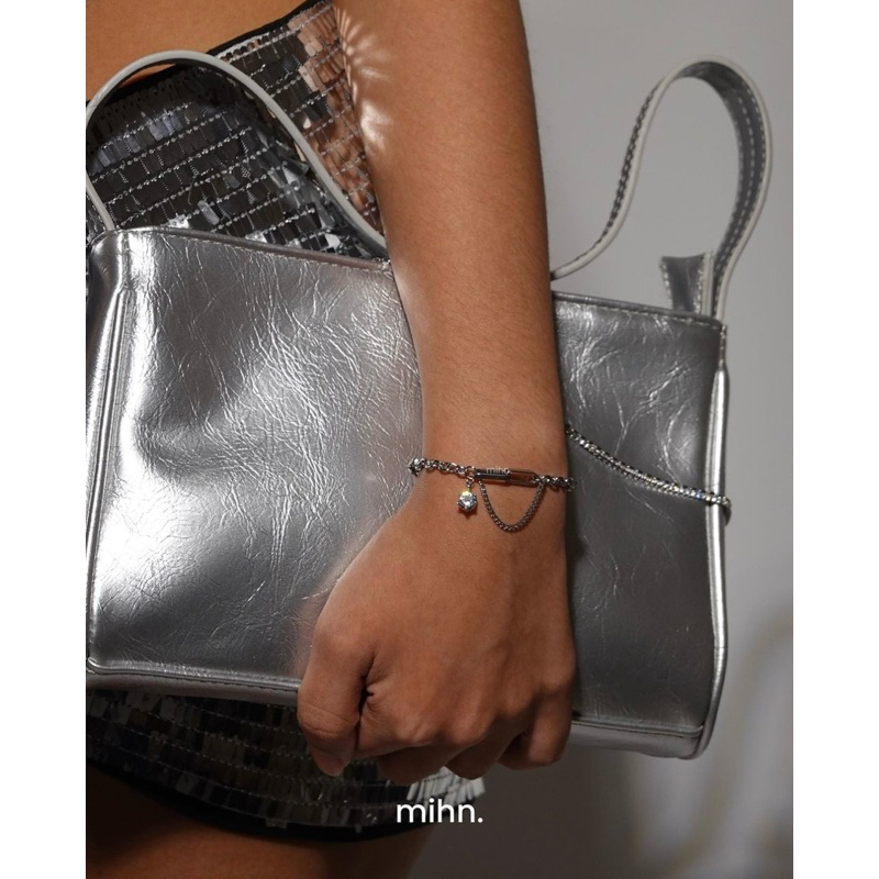 Chain & Gems Silver Bracelet (4 colors gemstone) - mihn.