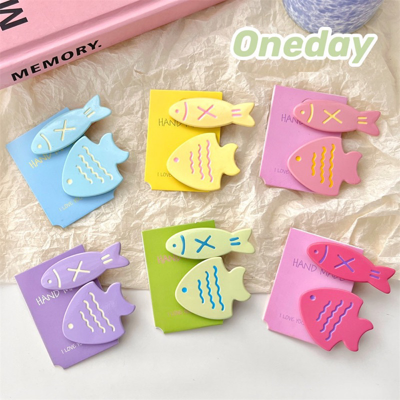Cute 173 กิ๊บติดผม กิ๊บหนีบผมแฟชั่น ปลาอ้วนผอม 2 ชิ้น/แพ็ค
