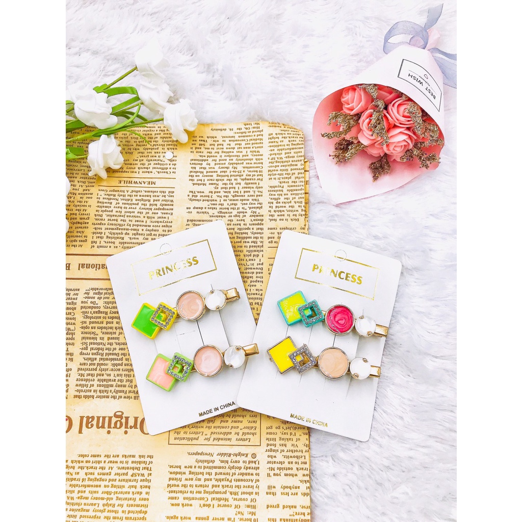 DIY Market กิ๊บแผง กิ๊บเกาหลี งานแฮนด์เมด (1ชิ้น/6ชิ้น) สุ่มสี/สุ่มแบบ  E136 ver.1