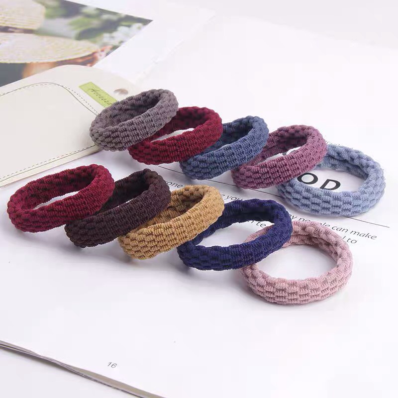 DIY Market ยางรัดเส้นหนา เลือกสีได้ สินค้าพร้อมส่ง เชือกรัดผม E131