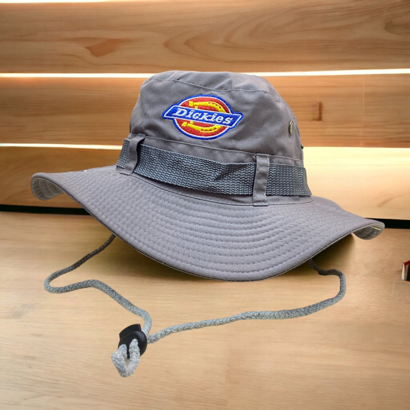 Dickies หมวกบัคเก็ต หมวกเดินป่า แคมปิ้ง รุ่นมีเชือก ยอดนิยม เหมาะสำหรับผู้ชายกับผู้หญิง
