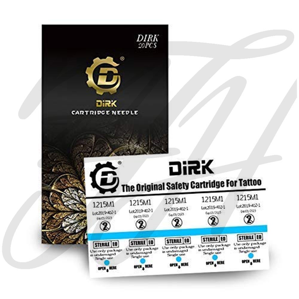 Dirk อุปกรณ์สัก สำหรับเครื่องฮอค เข็มฮอคลงสี RM (หัวโค้ง) (5เล่ม)