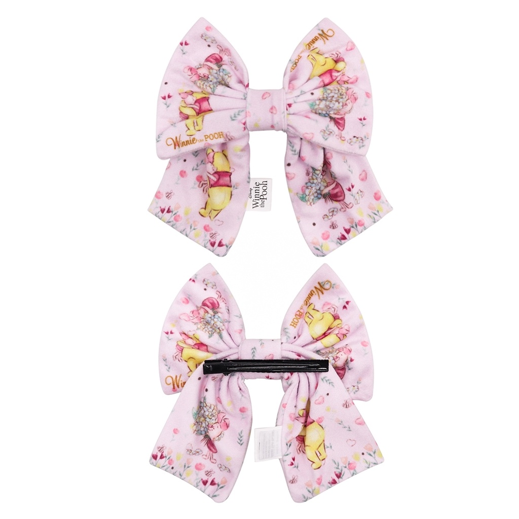 Disney ลิขสิทธิ์แท้ ผ้าผูกผม โบว์ติดผม ยางมัดผม หมีพู Pooh & Friend : Feeling