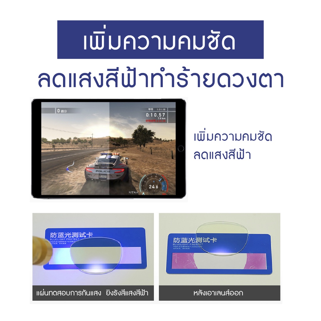 EYESPACE แว่นสายตายาว แว่นอ่านหนังสือ เลนส์กรองแสงคอมในตัว เลนส์ Blue Block LR003