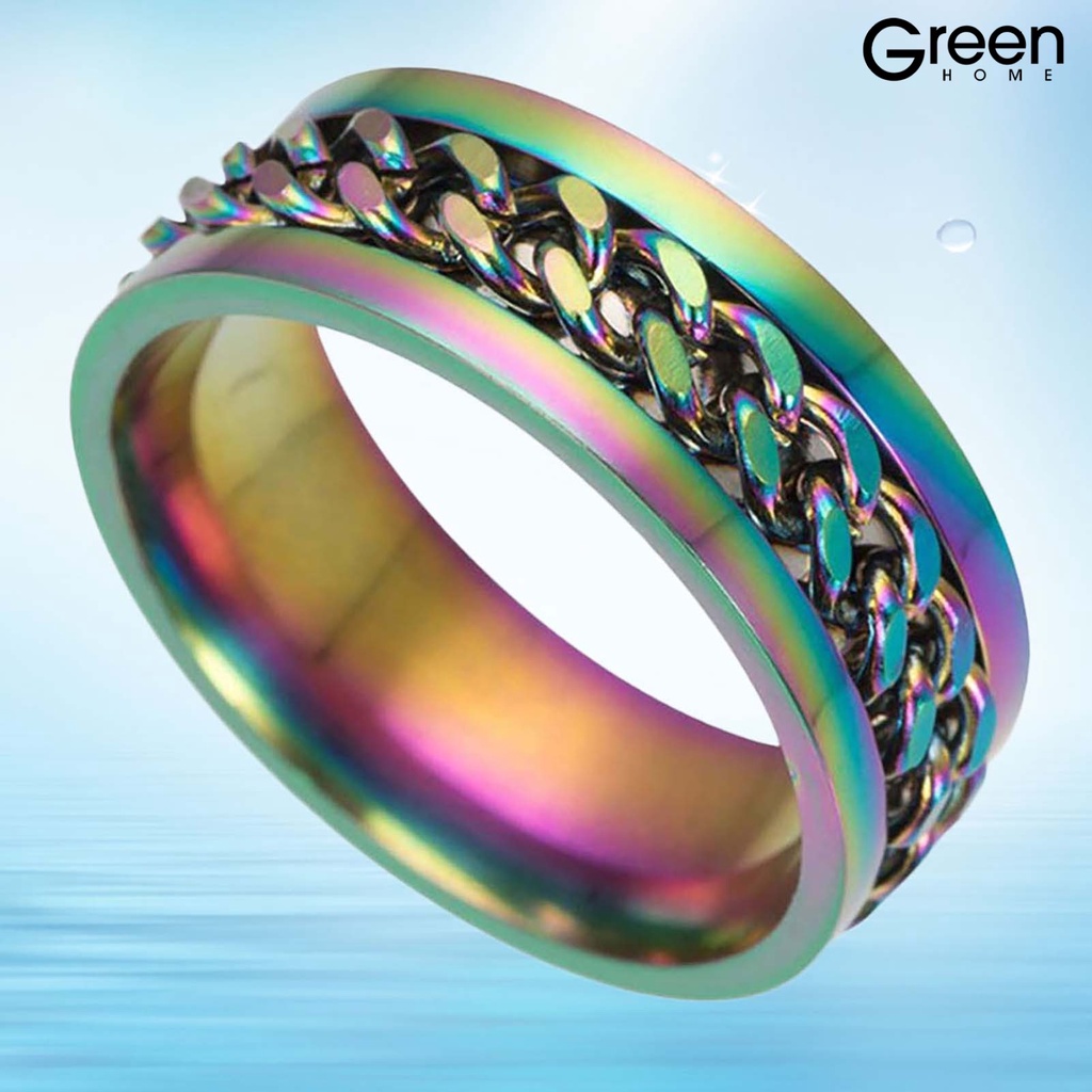 [Exquisite Jewelry House] แหวนสเตนเลส หมุนได้ สําหรับผู้ชาย