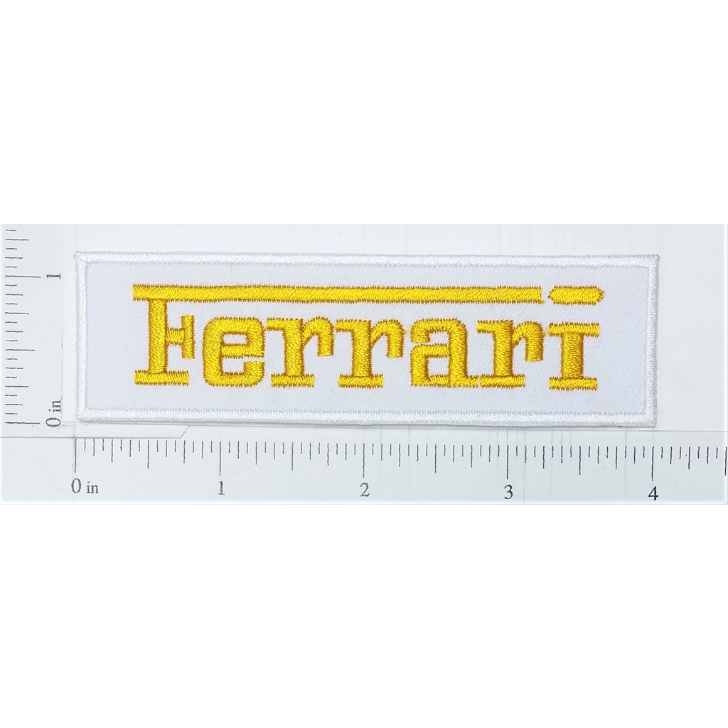 FERRARI LOGO เฟอร์รารี่ โลโก้ ตัวรีดติดเสื้อ เย็บติดเสื้อ อุปกรณ์ตกแต่งเสื