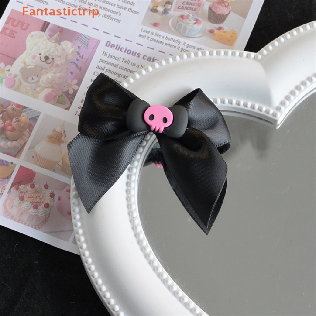 Fantastictrip ใหม่ กิ๊บติดผมแฟชั่น รูปกะโหลกน่ารัก สีชมพู สไตล์โกธิค สําหรับผู้หญิง นักเรียน Y2K