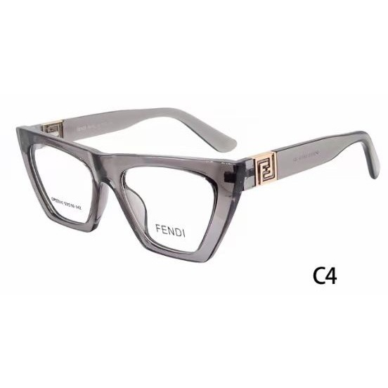 Fendi FENDI แว่นตากันแดดแฟชั่น ลําลอง กรอบอะซิเตท ผีเสื้อ ออปติคอล ทรงไม่สมมาตร lk