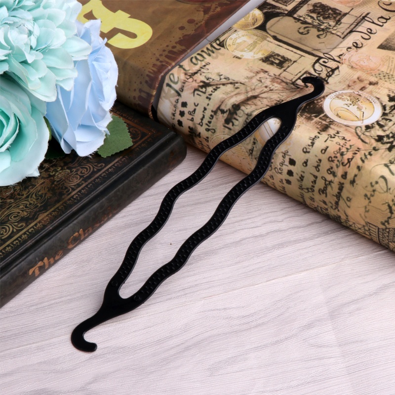 Flgo 4 ชิ้น / เซต พลาสติก สีดํา DIY เครื่องมือจัดแต่งทรงผม ดึง กิ๊บติดผม สําหรับผู้หญิง กิ๊บหวี