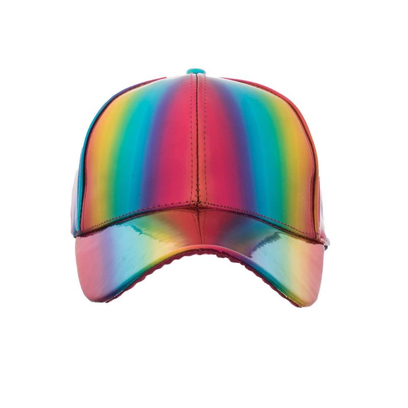Flgo หมวกเบสบอลสะท้อนแสง สีรุ้ง เปลี่ยนสีได้ สําหรับผู้ชาย และผู้หญิง