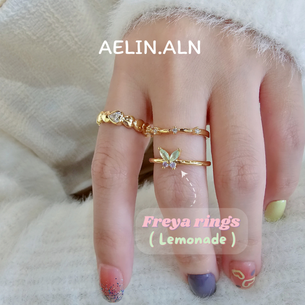 Freya rings - Aelin.aln แหวนเพทายผีเสื้อน่ารัก ไม่แพ้ไม่คัน