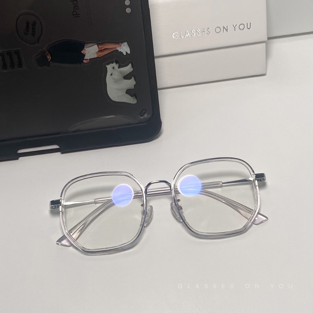 Glassesonyou - Iras silver แว่นตากรองแสง ตัดเลนส์ตามค่าสายตา