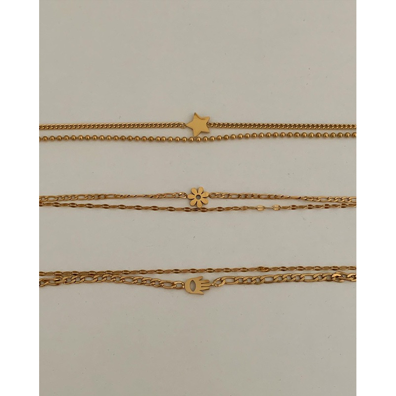HER OBJECTIVE_HER DOUBLE CHAIN BRACELET COLLECTION