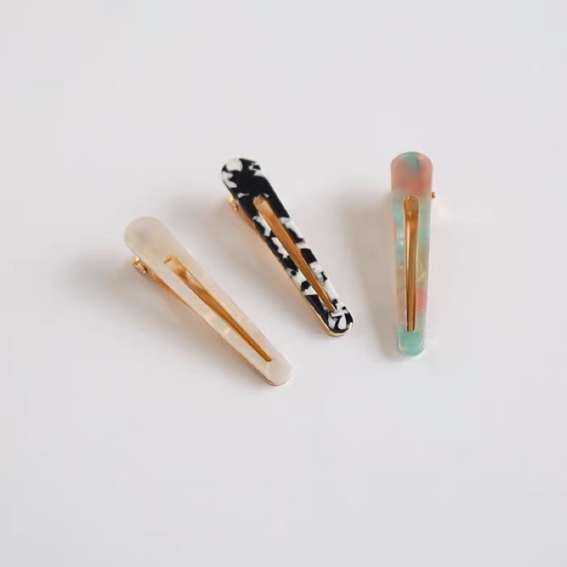 HOT ITEM  กิ๊บหนีบผมหินอ่อน กิ๊กปากเป็ดหินอ่อน 8 cm