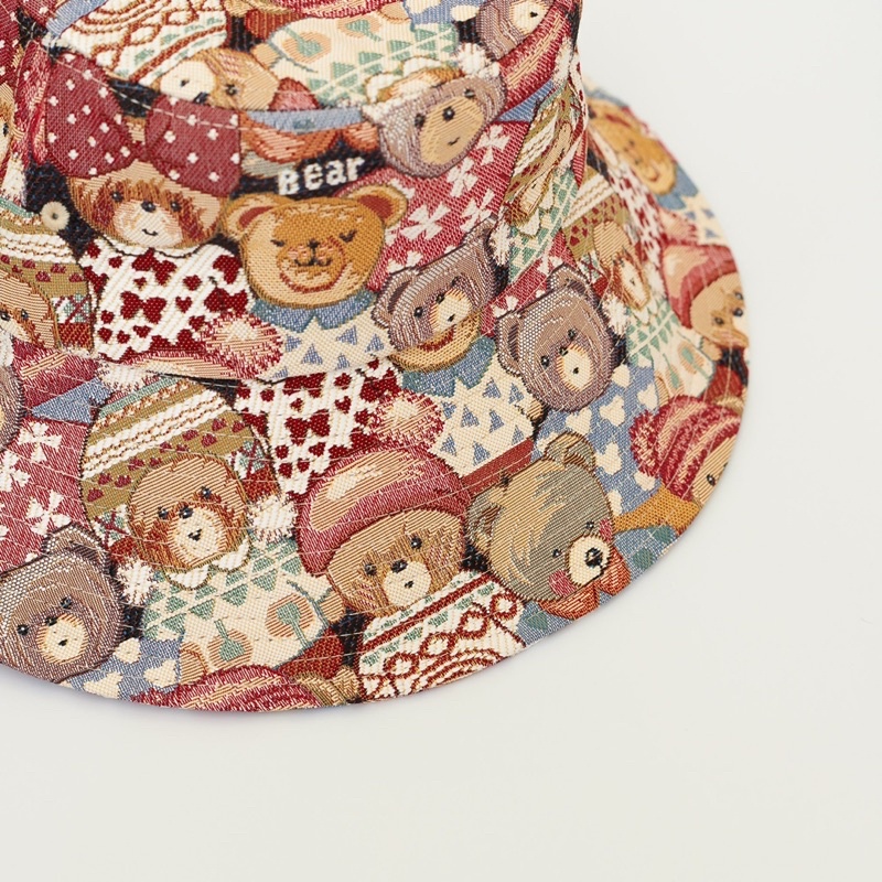 Henneybear - HM031 ลาย cute หมวกปีกฮาวาย ทรงสวย