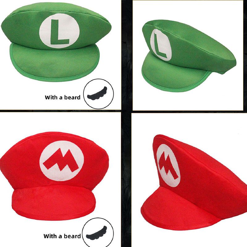 Hot Super Mario Bros New Animation Cosplay Prop Hat Luigi Bros Dome Hat Baseball Cap Kids Adults Unisex Birthday Gifts
