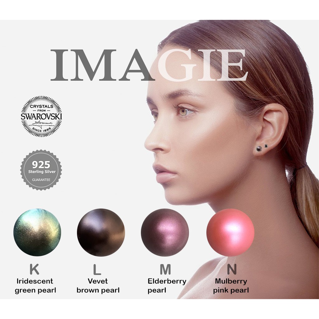 IMAGIE ต่างหูมุกสังเคราะห์ ต่างหู 6-8-10mm สีพิเศษ หลากสี
