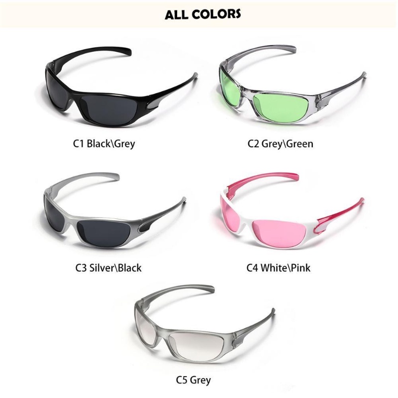 (JIUERBA) ใหม่ แว่นตากันแดด กรอบใส ป้องกันรังสียูวี 400 แฟชั่นเกาหลี สีแคนดี้ Y2K