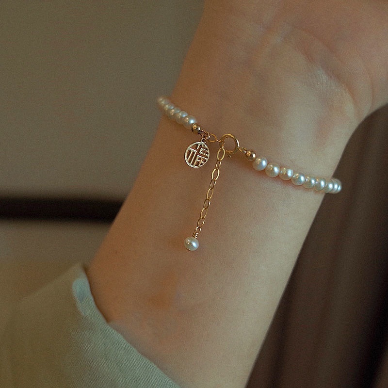Jewelry Fu Brand สร้อยข้อมือ หรูหรา สไตล์เรโทร สําหรับผู้หญิง นักเรียน