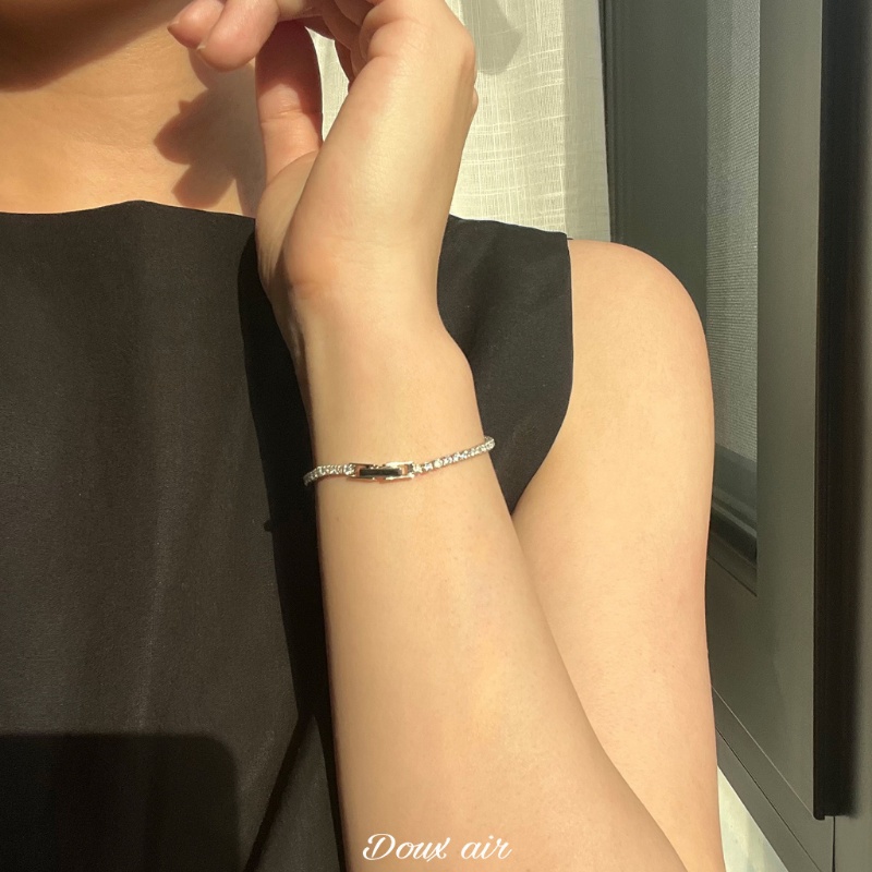 Jojo COCO สร้อยข้อมือ ประดับเพทาย รูปกระดูกงู สวยหรู สําหรับผู้หญิง