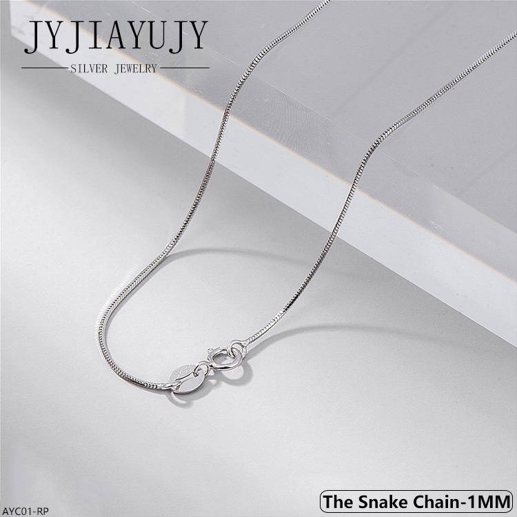 Jyjiayujy สร้อยคอโซ่เงินแท้ 100% S925 ยาว 40 45 50 ซม. สไตล์เกาหลี เครื่องประดับแฟชั่น สําหรับผู้หญิง AYC01-RP