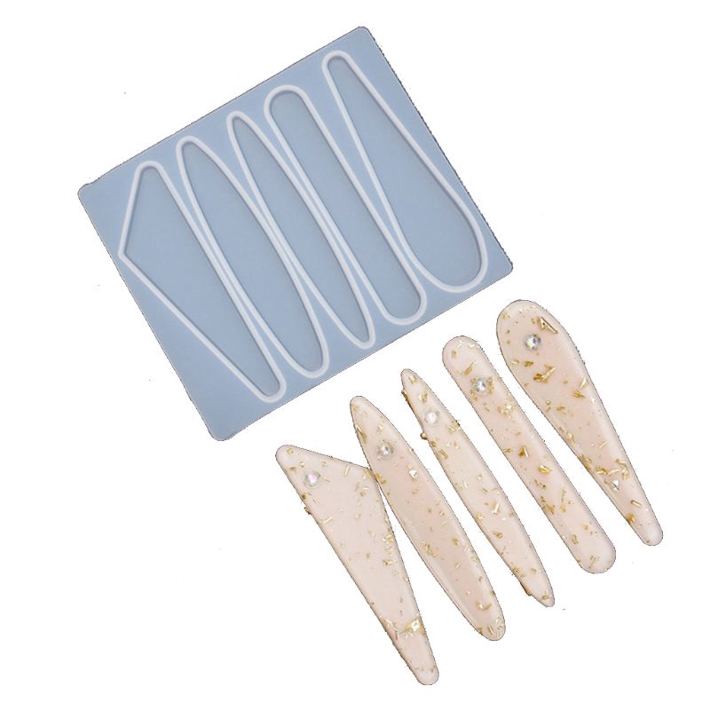 J❥ Acrylic Resin Hair Barrette Resin Mold Geometric Alligator Hair Clips Resin Mold