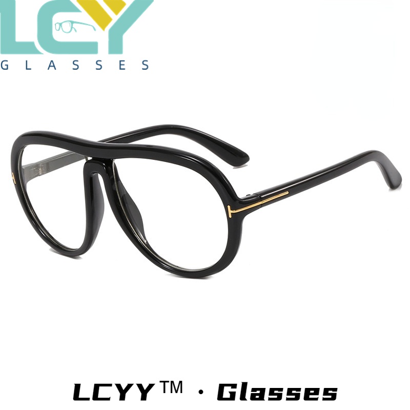 Lcyy2023 ใหม่ แว่นตาแฟชั่น กรอบใหญ่ ป้องกันแสงสีฟ้า สไตล์เกาหลี ยุโรป อเมริกา เรโทร 036