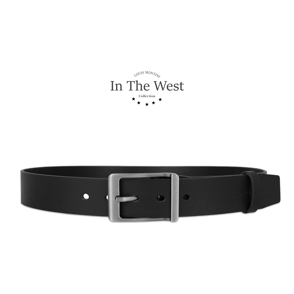 Louis Montini Classic FK Belt เข็มขัดหนังวัวแท้ หนังหนาหน้าเดียว FK Men Belt - MGN117
