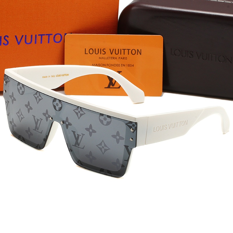 Lv 1583 แว่นตากันแดด เลนส์ไล่โทนสี แบรนด์หรู คลาสสิก ออกแบบแฟชั่น ทรงสี่เหลี่ยม สไตล์ย้อนยุค