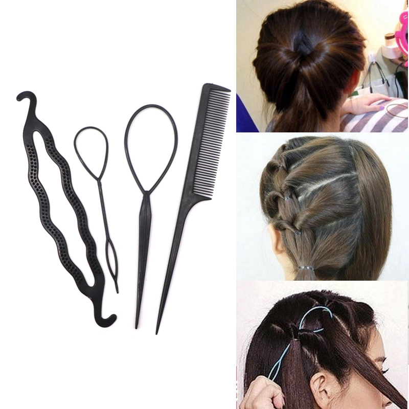 Magic Hair Styling Accessories Hair Clip DIY Hair Braiding Braider Tool Set Twist Bun Barrette Elastic for Women Headband