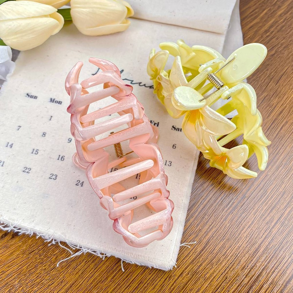[Magpie] กิ๊บติดผม ลายดอกไม้ ขนาดใหญ่ 11 ซม. สีแคนดี้ เครื่องประดับผม สําหรับวันหยุดริมทะเล