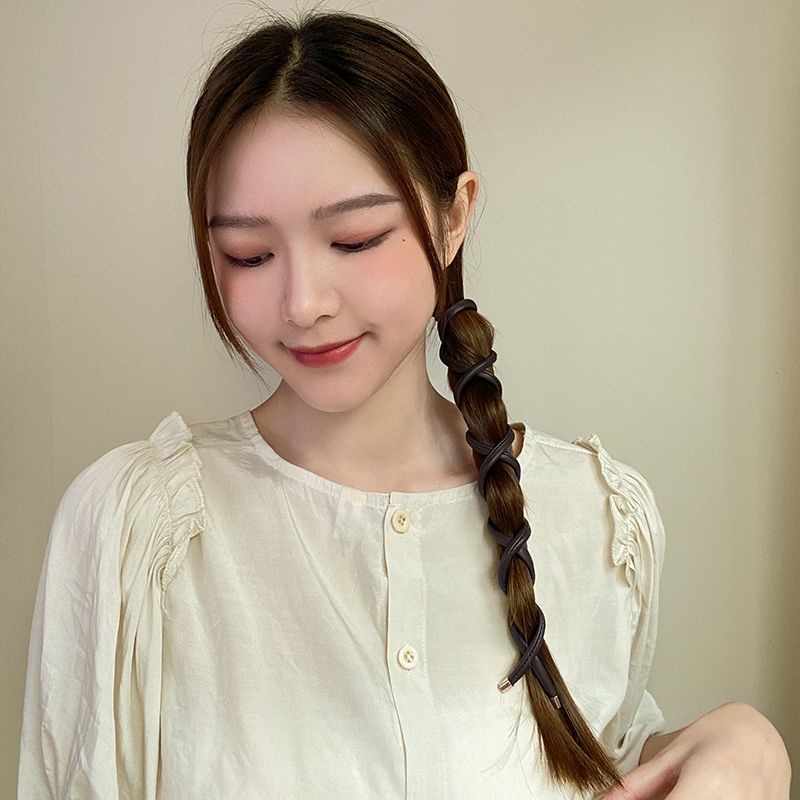 [Magpie] ใหม่ ที่คาดผมหนัง ผูกเชือก สไตล์ฝรั่งเศส เรียบง่าย สําหรับผู้หญิง 2023