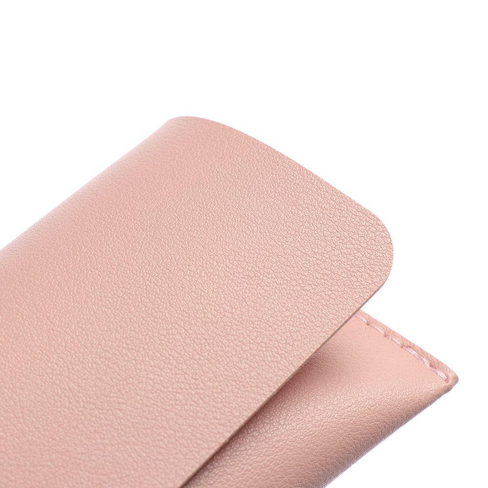 Melodygoods1 กระเป๋าใส่แว่นตา หัวเข็มขัดพับได้ แบบพกพา สีพื้น กระเป๋าเก็บแว่นตา