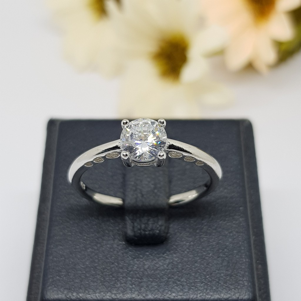 Memorine Jewelry แหวนเงินแท้ 925 ฝังเพชรสวิส (CZ) : ONLR471