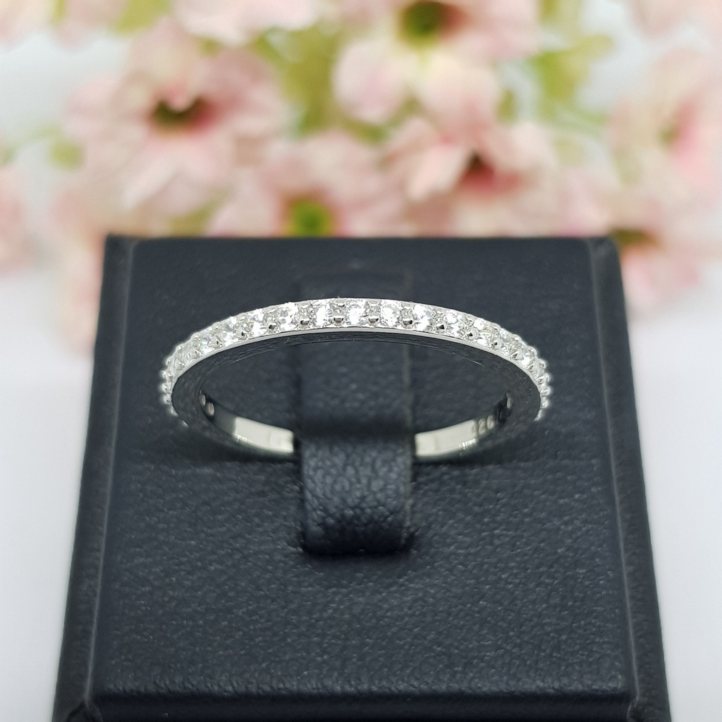 Memorine Jewelry แหวนเงินแท้ 925 ฝังเพชรสวิส (CZ) : ONLR87