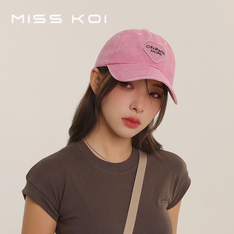 Misskoi [พร้อมส่ง] หมวกเบสบอล ปีกกว้าง ขนาดเล็ก เข้ากับทุกการแต่งกาย สําหรับผู้ชาย และผู้หญิง