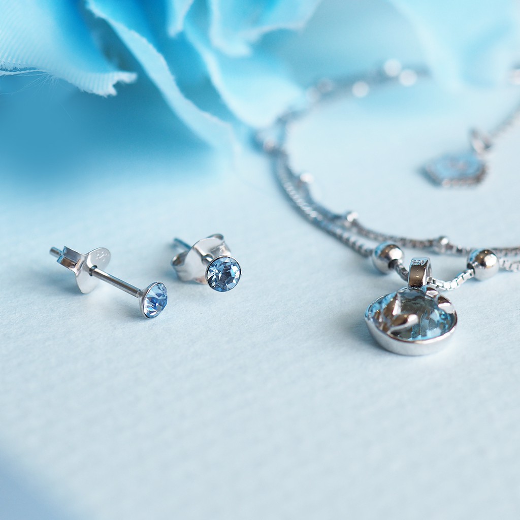 Mizuchol กำไลพลอยประจำวันเกิด (พุธ) LUCKY ME BRACELET BLUE TOPAZ