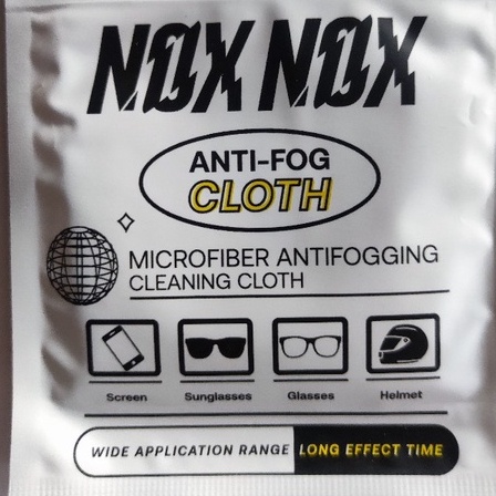NOX NOX - Anti Fog ผ้าเช็ดเลนส์กันหมอกฝ้า ผ้าเช็ดแว่น ผ้าเช็ดเลนส์ ใส่แมสไม่ขึ้นฝ้า 100%