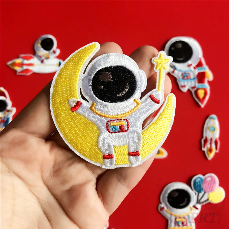 Nasa : แผ่นป้ายแพทซ์ลายนักบินอวกาศ Diy สําหรับเย็บปักตกแต่งเสื้อผ้า 1 ชิ้น