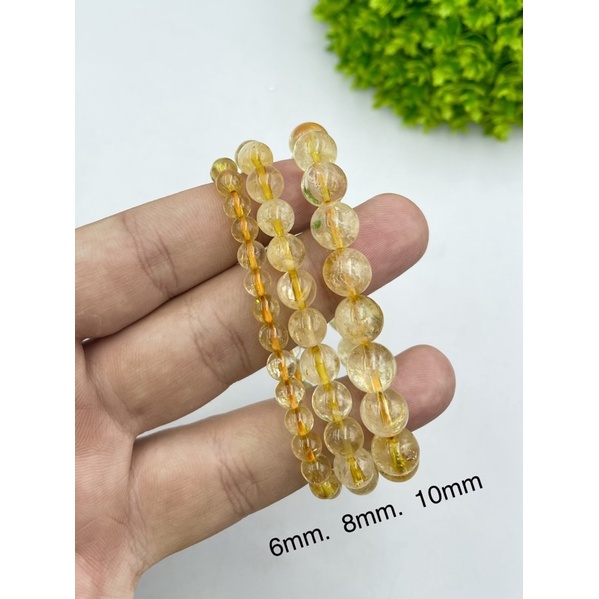 Natural Citrine Round Beaded Bracelet for men and women Yellow Citrine Quartz Bracelet available in 6 mm 8mm 10mm