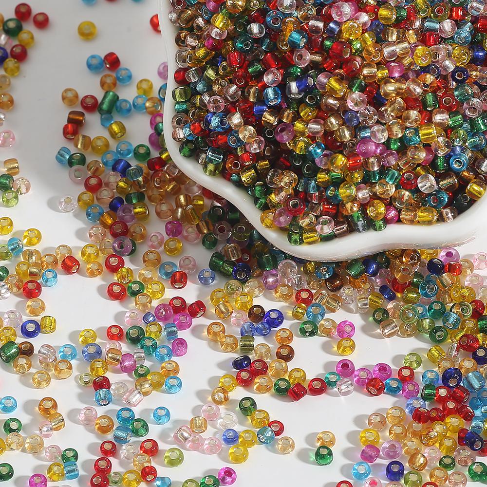 Nicebeads ลูกปัดคริสตัลหลากสี 2 มม . 300-1000 ชิ้นสําหรับทําเครื่องประดับแฮนด์เมด Diy